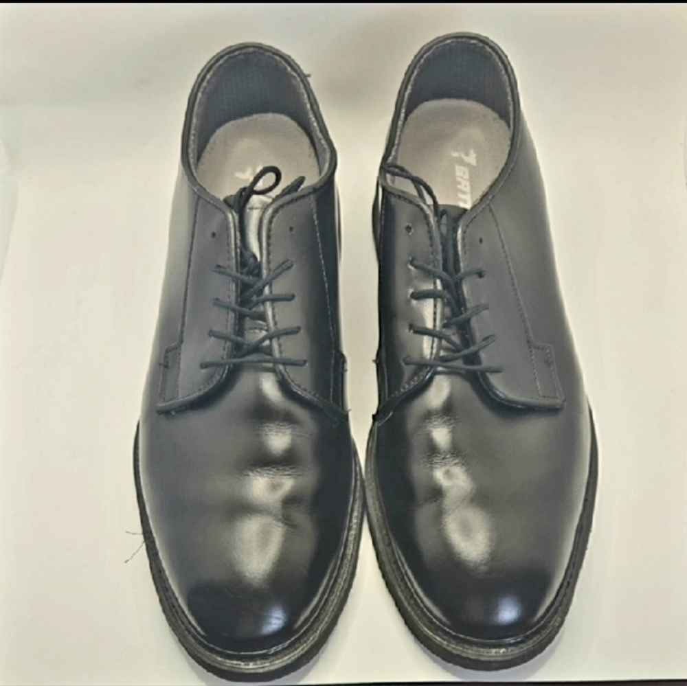 Bates Lites Black Leather Uniform Oxford Shoes Mens Dress Duty E00078 10 D